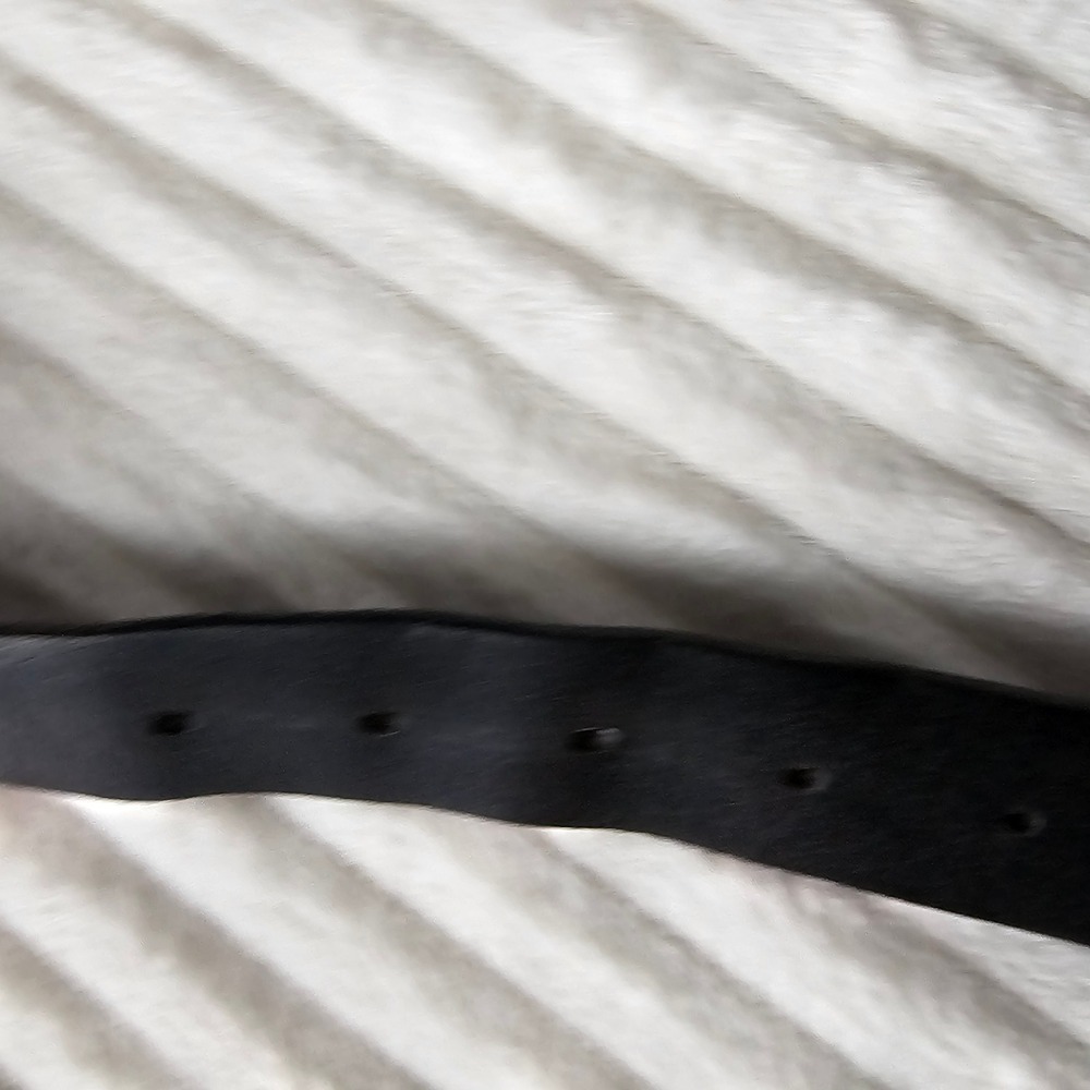 Timberland Mens Genuine Leather Square Buckle Belt 38 Black Rugged Workwear - Picture 7 of 11